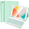 ANICEMOON Lively Life Custodia con Tastiera per iPad 10.2 9a/8a/7a Gen(2021/2020/2019),iPad Air 3 10.5 2019, iPad Pro 10.5 2017, Tastiera Bluetooth Wireless Rimovibile - Layout Italiana - Verde Scuro