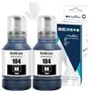LCL Compatibile Bottiglie d'inchiostro da stampa Sostituzione per EPSON 104 C13T00P140 (2 Nero) Epson ET-1810 ET-2710 ET-2711 ET-2714 ET-2720 ET-2721 ET-2726 ET-2810 ET-2811 ET-2812 ET-2814 ET-2815