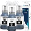LCL 104 Inchiostro Alta capacità Compatible con Epson 104 Nero Flacone di Inchiostro Compatible con Epson EcoTank ET-1810 ET-2710 ET-2711 ET-2714 ET-2720 ET-2721 ET-2726 ET-2810 ET-2811 ET-2812(3Pack)