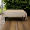 Vico Casa® Tovaglia antimacchia 140x140cm per tavolo cucina, salotto/Copritavolo resistente alle macchie, in poliestere (Tortora)