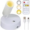 MIOBLUE Faretto LED di ricarica USB, con telecomando,3 temperature di colore, intensità variabile, wireless, con funzione timer, adatto per arte, piante, ritratti,1 pezzo