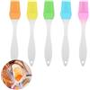 Rumgug 5 Pcs Pennelli in Silicone Piccolo Olio per Grill alla Griglia, Pennello da Cucina Alle Alte Temperature, Pennello per Dolci Resistente Utensile da Cucina Multiuso per Forno Arrosti Torte Pane 6.49''