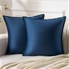 Serento Federe Copricuscini per Divano Borde Avvolte Morbide in Velluto Decorative Federe Cuscini Quadrati Federa per Salotto Soggiorno Elegante e Moderni Blu Navy Federe per Camera da Letto 2 Pezzi 40X40 CM