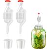 Kiuiom Tubi per Fermentazione con Tappo in Gomma,Airlock di Fermentazione,Gorgogliatore Fermentazione 2pc Set di Accessori per Fermentazione in Plastica per Birra Vino E Fermentazione di Crauti