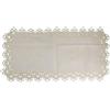 FUBESK Tovaglia in pizzo floreale macramè ricamata, piccola tovaglia rettangolare per tavolo da caffè, per feste di nozze, casa e cucina, sala da pranzo, 50 x 100 cm, bianco