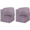 IlGruppone Il Gruppone Passione Casa Set 20 Pezzi Lavette Asciugamani Viso Mani 100% Cotone 490 Gsm 30x30 Cm Bagno Bidet Vari Colori Morbide Assorbenti Asciugamano Spugna Ospite - Prugna - 30x30 cm