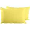 Tata Home Coppia Federe con 3 Bottoni 100% Cotone Misura cm 50x80 Colore Giallo