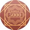 SLOWPLAY Nash, fiches da poker in ceramica di grado casinò, 10 grammi, per Texas Hold'em, chip professionali da 39 mm, confezione da 50 con denominazione di 5000