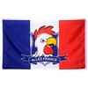 Boland 62035 - Bandiera decorativa Allez France, misura 90 x 150 cm, Francia, pollo, bandiera, poliestere, striscione, decorazione da parete, calcio, Coppa del Mondo, Campionato Europeo