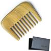 EQLEF Premium verde naturale del legno di sandalo pettine largo del dente non statico a mano Mini capelli ricci pettine Pocket pettine