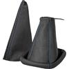 L & P Car Design Cuffia cambio e Freno a mano compatibile con Opel Corsa C 2000-2006 - nero blu - vera pelle - leva cambio manuale - (A104-10)