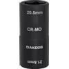 DAKCOS 1/2 Chiave a bussola per dadi da 20,5x21,5 mm per dadi ruota CR-MO