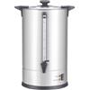 Louis Tellier - Percolatore professionale per caffè, capacità 13,2 l, 100 tazze, in acciaio inox, filtro in acciaio inox, rubinetto antigoccia