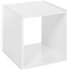 URBNLIVING URBN LIVING ® 1, 2, 3, 4 ripiani, in legno con Contenitore scaffale Libreria, Scaffale in legno, bianco, Cube