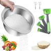 WOKICOR Ciotola Per Rondella Di Riso, 4 In 1 Ciotola Per Rondella Di Quinoa Scolapasta Per Lavello In Acciaio Inossidabile Con Scolapasta Per La Pulizia Di Frutta, Verdura, Utensile Da Cucina Versatile