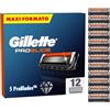 Gillette ProGlide, LAMETTE DI RICAMBIO per Rasoio da Uomo, 12 LAMETTE di Ricambio, Fino a 1 MESE DI RASATURA con 1 LAMETTA, Progettato per una RASATURA PROFONDA, CURA DELLA BARBA UOMO