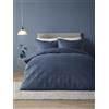 Serene - Copripiumino con ricamo floreale blu scuro - Letto Super King Size (260 x 220 cm) - Biancheria da letto di lusso - Soft Touch - Pinsonic/Motivo ultrasonico - Piumino blu navy goffrato -
