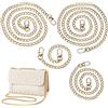 Graplan Catena per borse, 4 pezzi, con tracolla, color oro, 30 cm, 60 cm, 100 cm, 120 cm, con manici per borsa, pochette da sera