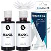 LCL Bottiglie d'inchiostro Compatibile 32XL 1VV24AE 135ML (2Pack Nero 165ML) Sostituzione per HP Printer Smart Tank Plus 570 555 559 315 319 455 515 516 530 558 670 750 790 5105 5106 5107