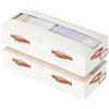 Yawinhe 2 Pezzi Contenitore Sottoletto,Sacchi Portaoggetti Pieghevole Sotto il Letto con Osservazione Finestra e Maniglie,Utilizzato per Riporre Vestiti, Trapunte,Coperte,60x30x15cm,Beige