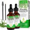 VXHDAG Olio di rosmarino per la crescita dei capelli - 100% naturale puro per ciglia e sopracciglia, nutre il cuoio capelluto, stimola la crescita dei capelli per tutti i tipi di capelli 60ML (2 Pack 2x60ML)