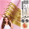 Huiguli Extension Capelli Hair Tinsel Fili Luccicanti Glitter Glitterate Tinsel Hair Kit Extension 120cm Tinsel dei Capelli Evidenziazione Diritta 1100 Fili # Oro