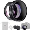 NEEWER 49mm Obiettivo Fisheye 0.43X e Macro 1.4X, Focus 18mm Compatibile con Canon EOS Kiss M2 RP R10, Anello Adattatore 40.5-49mm (non Incluso) Necessario per Sony ZV-E10 A6400 A7 IV Nikon Z50, LS-20