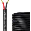 urcianow URCOANOW Cavo Rosso Nero Filo 20 AWG 30.5 Metri 2x0,5 mm² 20 Gauge UL2464 Cavo Elettrico 20 AWG Cordon PVC a Trefoli in Rame Stagnato per l'illuminazione a led, ecc