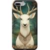 Celestial Deer with Intricate Antler Des Custodia per iPhone 7 Plus/8 Plus Regal White Caribou in un paesaggio di fantasia