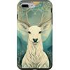 Celestial Deer with Intricate Antler Des Custodia per iPhone 7 Plus/8 Plus Regal White Caribou in un paesaggio di fantasia