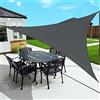 Sunnylaxx 3x3x4,25m Grafite Tenda a Vela Triangolare Vela Ombreggiante, 185G HDPE Vele Parasole Protezione UV 95%,per Esterno, Giardino e Terrazza, Piscina