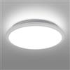 SENQIU Plafoniera LED Soffitto, 24W Lampada da Soffitto LED Moderna, 6500K Luce Fredda Plafoniera Bagno IP54, Lampadario Soffitto Rotonda Bianco Per Camera da Letto Cucina Soggiorno Corridoio Ø30CM