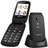 Terfox - Senior Phone Display 2.4' con Tasti Grandi + Tasto SOS Bluetooth Colore Nero - Europa