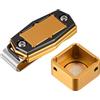 PATIKIL Biliardo Magnetico Gesso Supporto, Alluminio Lega Biliardo Biliardo Stecca Gesso Punta Custodia con Cintura Clip per Snooker Sport Accessori, Oro
