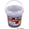 Connex Viti universali, 4,5 x 60 mm, set da 260 pezzi, testa svasata, attacco PZ Pozidriv, filettatura parziale, giallo zincato, set di viti, secchio per viti, B30112