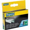 Rapid Confezione da 2000 Graffe N.140/14 per Plastica Sottile, Cartone e Tappeti in Acciaio Zincato, Struttura a Filo Piatto, Lunghezza Gamba 14 mm