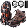 WIN.MAX Ramponi da Ghiaccio a 19 Denti Tacchette da Ghiaccio in Acciaio Inossidabile Spikes Neve Ramponi Portabile con Ottimo Grip per Picco di Ghiaccio Escursionismo Camping Moutaineering (Nero, M)