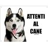 Lovelytiles SIBERIAN HUSKY attenti al cane mod 3 TARGA cartello IN METALLO (20X30)