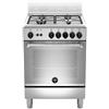 LAGE Bertazzoni La Germania Americana AMN664GXV Cucina a Gas Piano Cottura 4 Fuochi a Gas Forno a Gas Classe A+ Inox