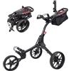 Newfly Carrello da golf a 3 ruote, ultraleggero, pieghevole, con freno a pedale, facile da aprire e chiudere, con porta ombrello e borsa per riporre oggetti (nero)