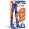 Carioca Penne Cancellabili Oops Pop Blu - 12 Pz | Set Penne Cancellabili Ricaricabili per Scuola e Ufficio con Cappuccio, Doppia Gomma e Impugnatura Ergonomica, Penne Blu, 12 Pezzi