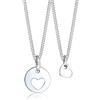 Elli Collana Elli Donna Set Cuore Tagliato Madre Bambino in Argento Sterling 925