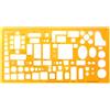 Studygraph by Graph'it - Normografo per disegno tecnico, mappa e diagrammi - Architectografo - Varie forme per il disegno, in plastica resistente agli urti, 30 x 15 cm, 1/50e