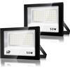VRFMALIY Faretto LED da Esterno 50W 2 Pezzi,5000LM 7000K Faro LED Esterno,72 LEDs Super Luminoso Bianco Freddo Luce di Sicurezza IP67 Impermeabile Faretti LED per Garage,Cortile,Giardino,Terrazza,Patio
