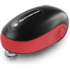 Kitchen Mama Apriscatole elettrico Kitchen Mama One-To-Go: Apre con un Tasto, Taglia Automaticamente Tutte le Lattine, con Auto-Stop, No Bordi Taglienti, Dispositivo Rimozione Coperchio (Rossa e Nera)