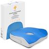 Inphysio® Cuscino Seduta Ergonomica, Cuscino Sedile Ortopedico, Cuscino Memory Foam, Cuscino per le Natiche, Cuscino Coccige, Cuscino per Sedia, Cuscino per Auto, Cuscino da Viaggio, 45 x 37 x 9 cm