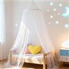 Wnqou Zanzariera Letto,Zanzariera a Baldacchino per Letto Singolo/Matrimoniale,Grande Zanzariera Universale a Cupola Facile Installazione per Viaggio e Casa Interno Esterno
