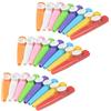 TOYANDONA Strumenti musicali kazoo in plastica con diaframmi per flauto kazoo, compagni per chitarra, ukulele, violino, pianoforte, tastiera, per bomboniere, 24 pezzi (colori misti)