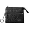 VULKIT Porta Carte di Credito Impermeabile EDC Pouch Dupont Paper Card Wallet con Portachiavi Rimovibile RFID Blocking Zip Pouch per Donne e Uomini