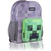 MINECRAFT Teen - Zaino Creeper, 16 litri, colore: Grigio/Verde, Grigio/verde, Games